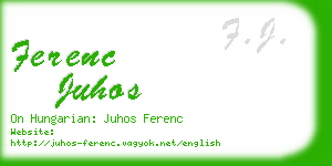 ferenc juhos business card